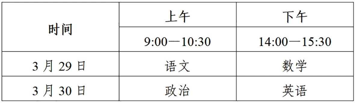 考试时间